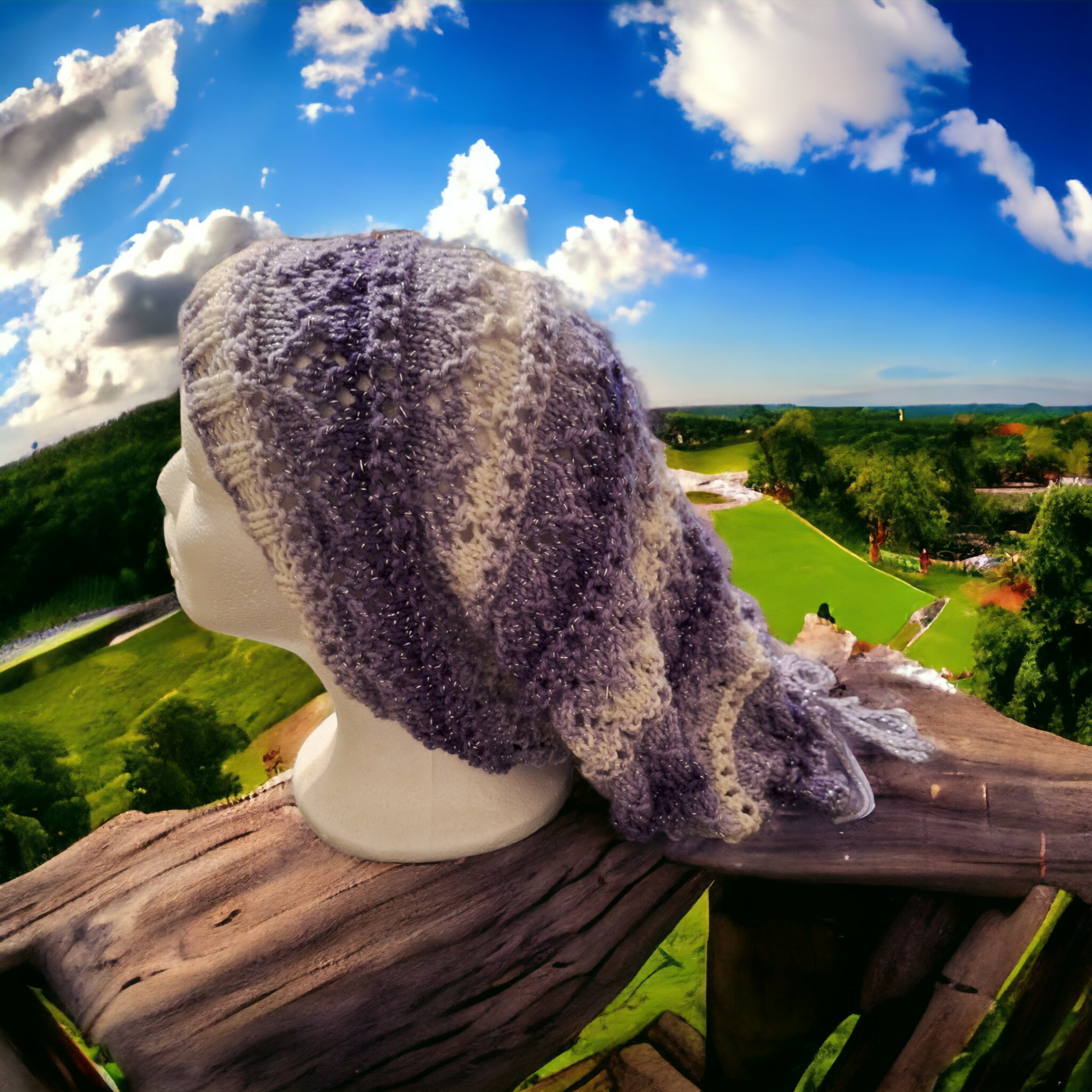  Handmade Purple Sparkle Slouch Hat by Free Spirit Accessories sold by Free Spirit Accessories