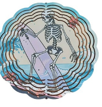  Colourful Skeleton Surfer Wind Spinner by Free Spirit Accessories sold by Free Spirit Accessories