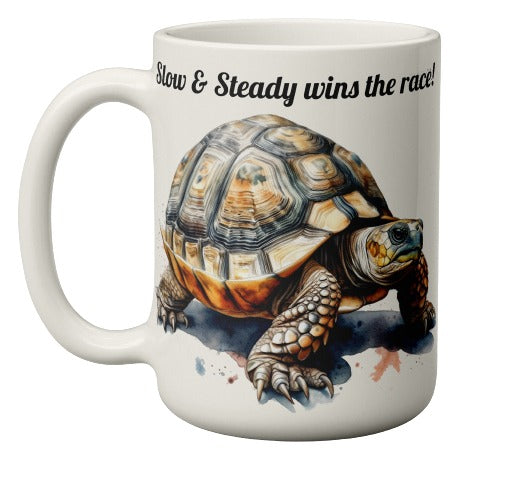  Slow and Steady Wins the Race Tortoise Mug by Free Spirit Accessories sold by Free Spirit Accessories