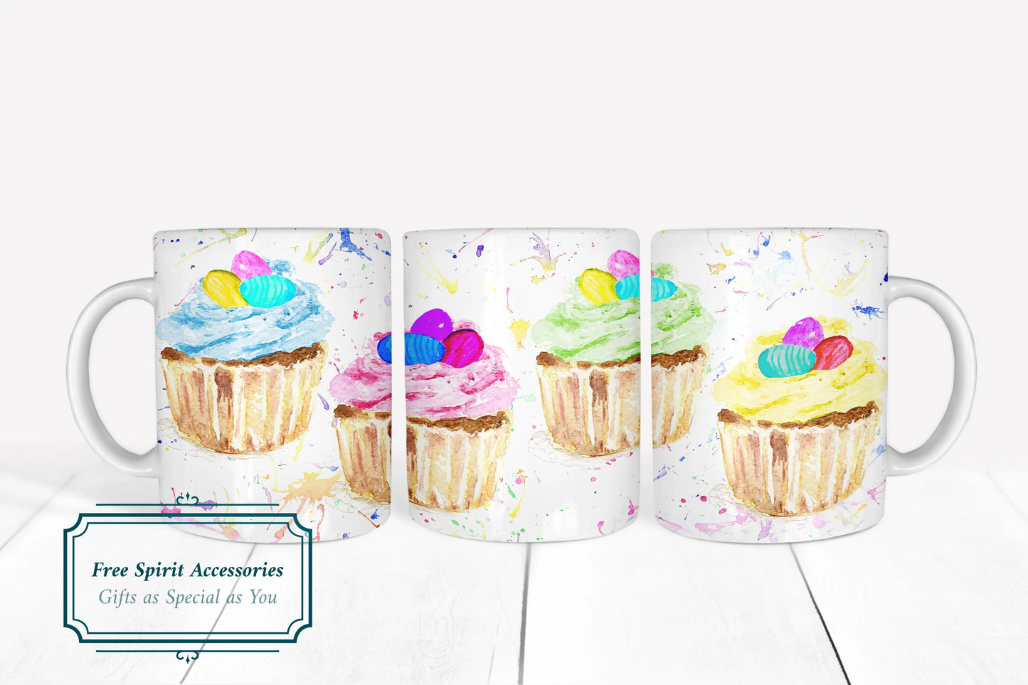  Beautiful Cup Cakes Mug by Free Spirit Accessories sold by Free Spirit Accessories