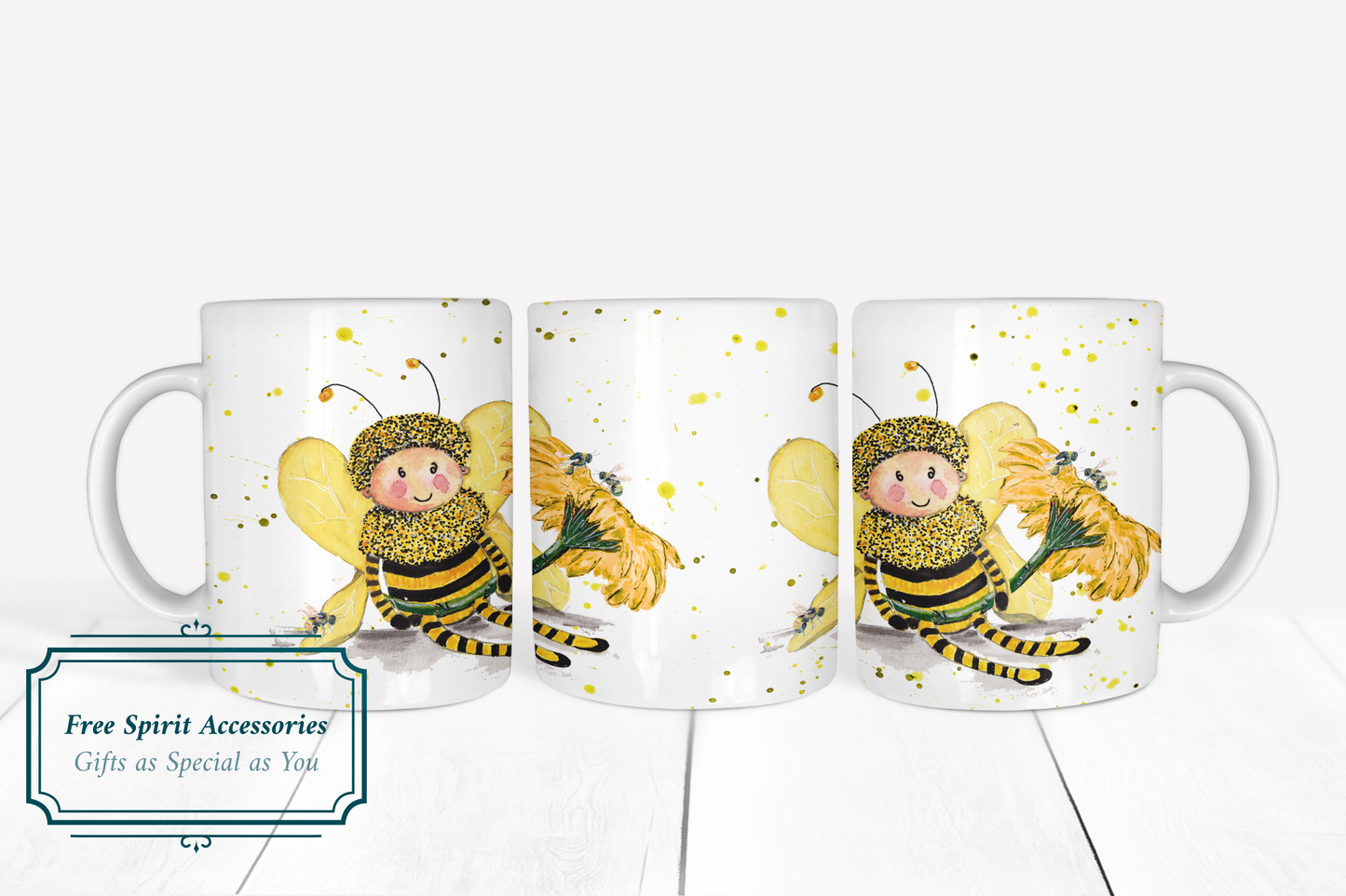 Cute Little Bumble Bee Mug by Free Spirit Accessories sold by Free Spirit Accessories