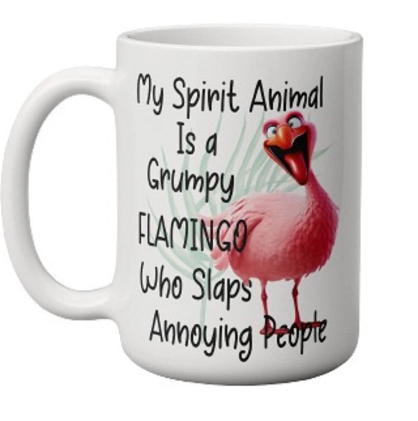  Funny Grumpy Flamingo Coffee Mug by Free Spirit Accessories sold by Free Spirit Accessories