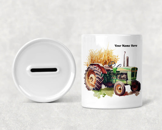  Personalised Vintage Tractor Money Box by Free Spirit Accessories sold by Free Spirit Accessories