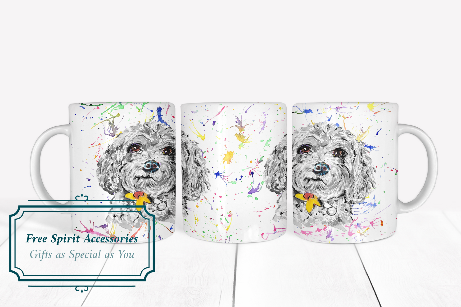  Cavapoo Dog With Daffodil Coffee Mug by Free Spirit Accessories sold by Free Spirit Accessories