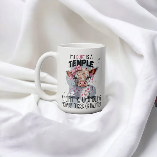  My Body is A Temple Funny Mug by Free Spirit Accessories sold by Free Spirit Accessories