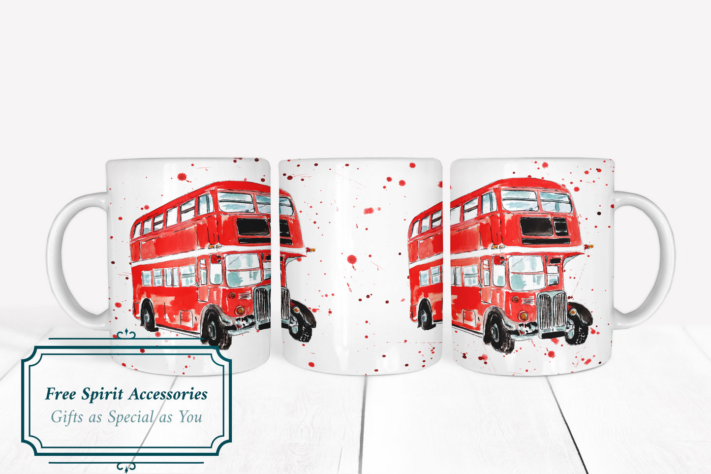  London Calling Double Decker Bus Ceramic Mug by Free Spirit Accessories sold by Free Spirit Accessories