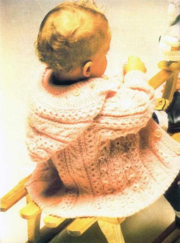  Baby Cabled Hooded Jacket Knitting Pattern by Cross Stitch Chart Heaven sold by Free Spirit Accessories