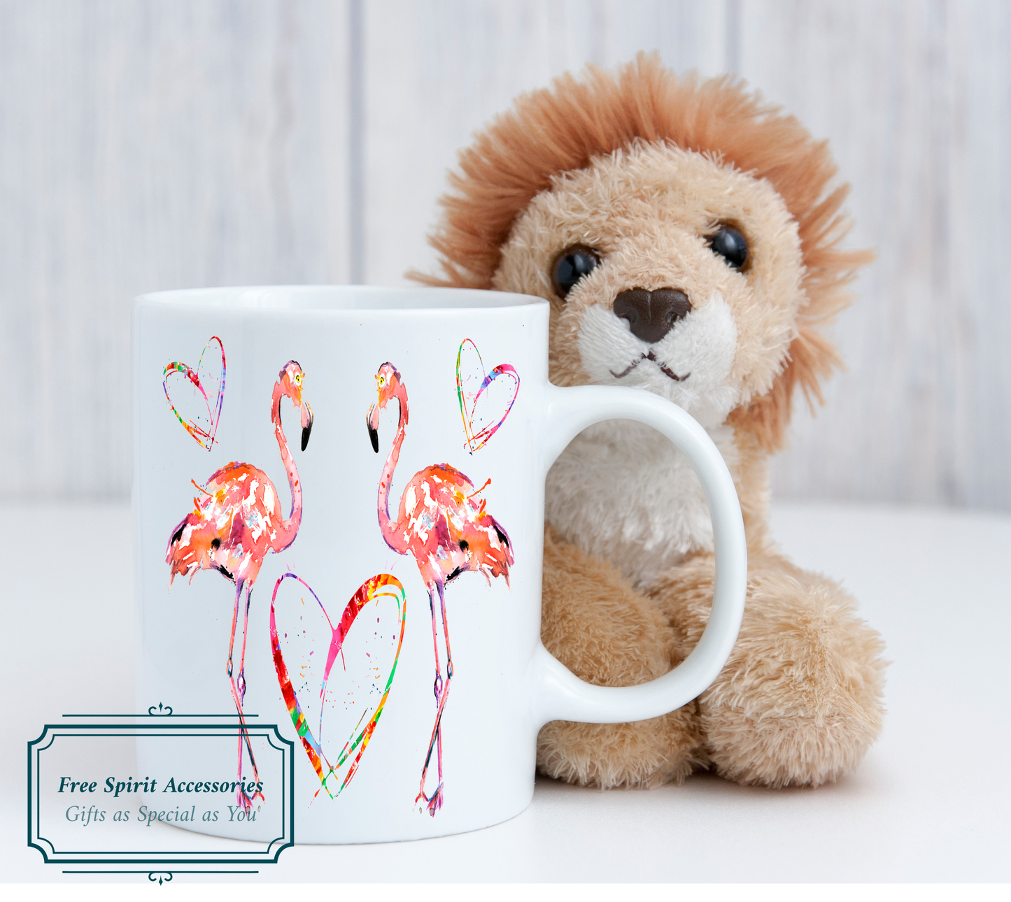  Flamingo Heart Coffee Mug by Free Spirit Accessories sold by Free Spirit Accessories