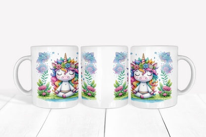  Colourful Meditating Unicorn Mug by Free Spirit Accessories sold by Free Spirit Accessories