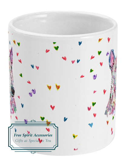  Rainbow Splashed English Bull Terrier Mug by Free Spirit Accessories sold by Free Spirit Accessories