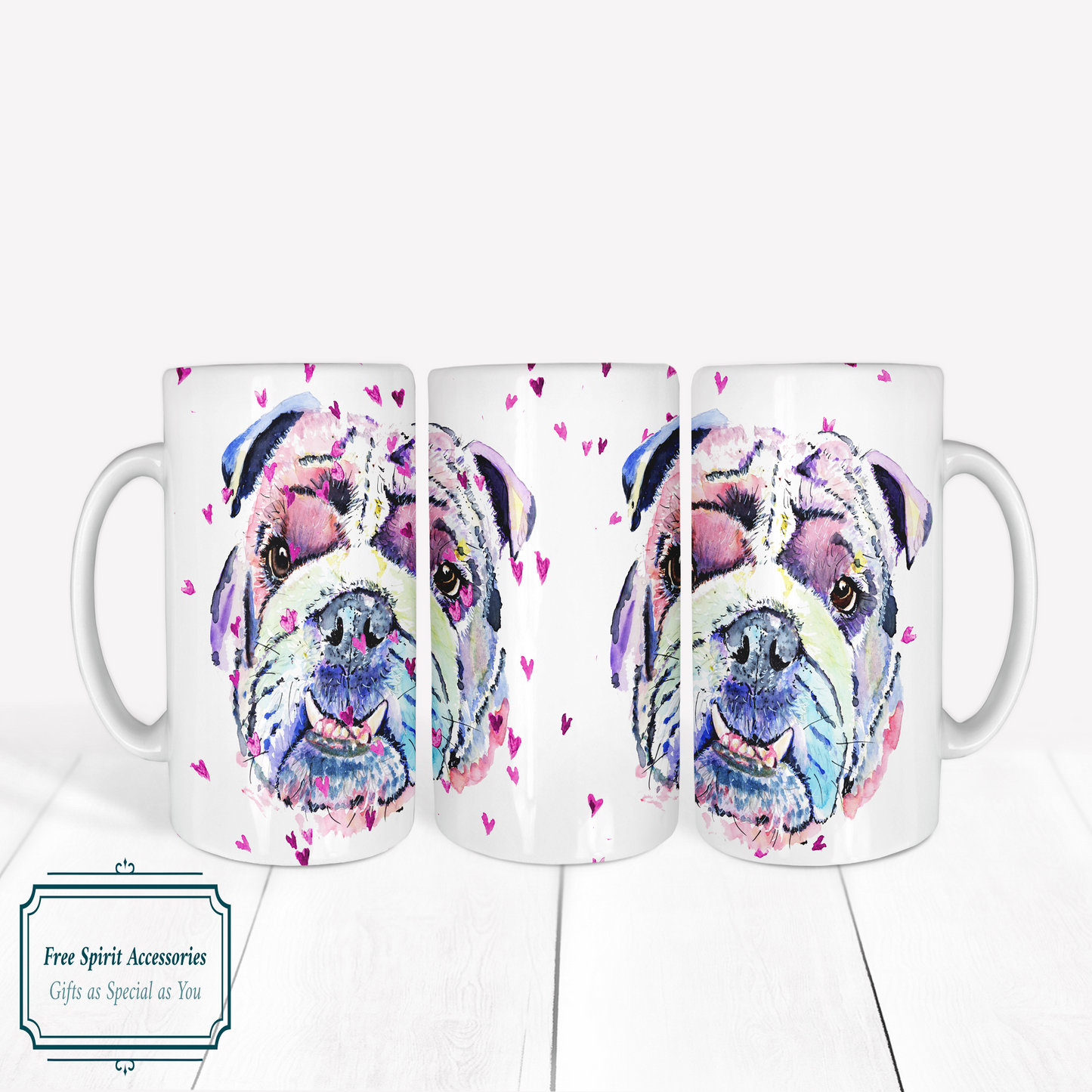  Beautiful Bulldog Head Coffee Mug by Free Spirit Accessories sold by Free Spirit Accessories