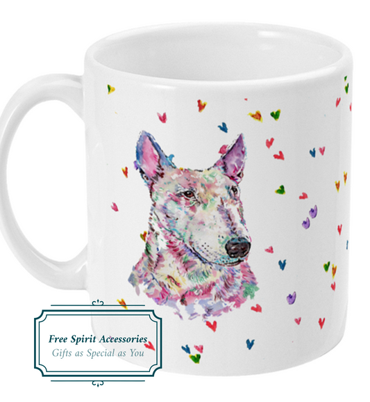  Rainbow Splashed English Bull Terrier Mug by Free Spirit Accessories sold by Free Spirit Accessories