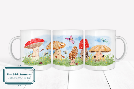  Colourful Mushrooms Coffee Mug by Free Spirit Accessories sold by Free Spirit Accessories