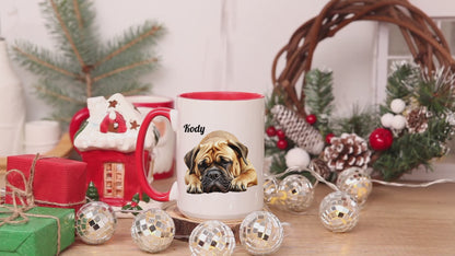 Personalised Sleeping Bull Mastiff Dog Mug