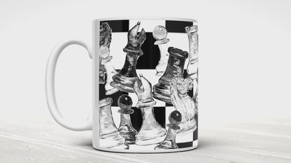 Black and White Chess Piece Mug