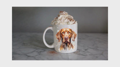 Watercolour Vizsla Dog Coffee Mug – An Ideal Gift for Dog Lovers
