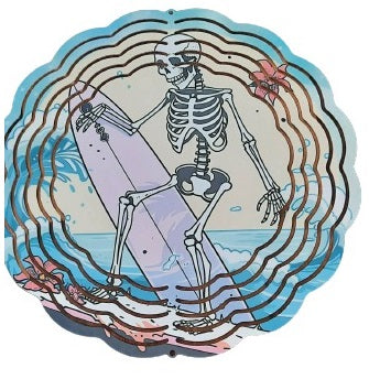  Colourful Skeleton Surfer Wind Spinner by Free Spirit Accessories sold by Free Spirit Accessories