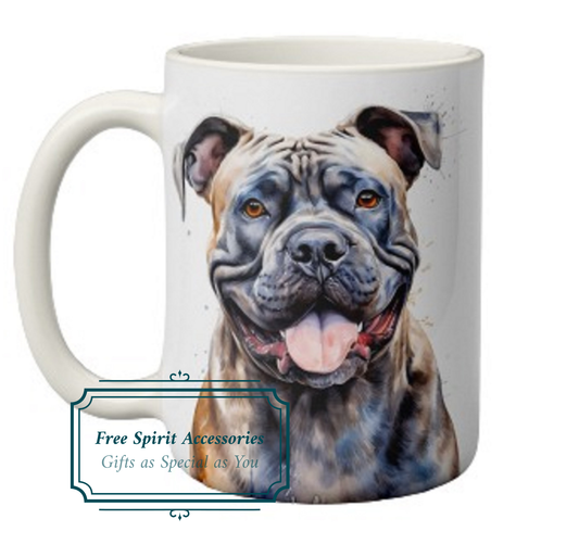  Staffie Smiling Coffee Mug by Free Spirit Accessories sold by Free Spirit Accessories