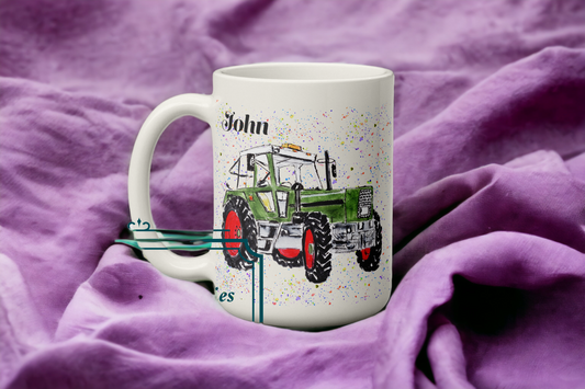  Classic Personalised Tractor Coffee Mug by Free Spirit Accessories sold by Free Spirit Accessories