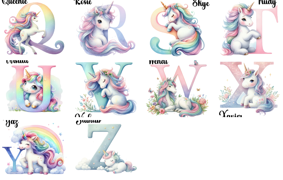 Personalised Unicorn Initial Money Box – Custom Letter Gift for Children (Free UK Shipping)