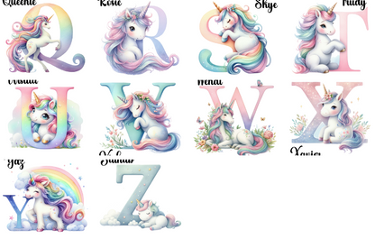 Personalised Unicorn Initial Money Box – Custom Letter Gift for Children (Free UK Shipping)