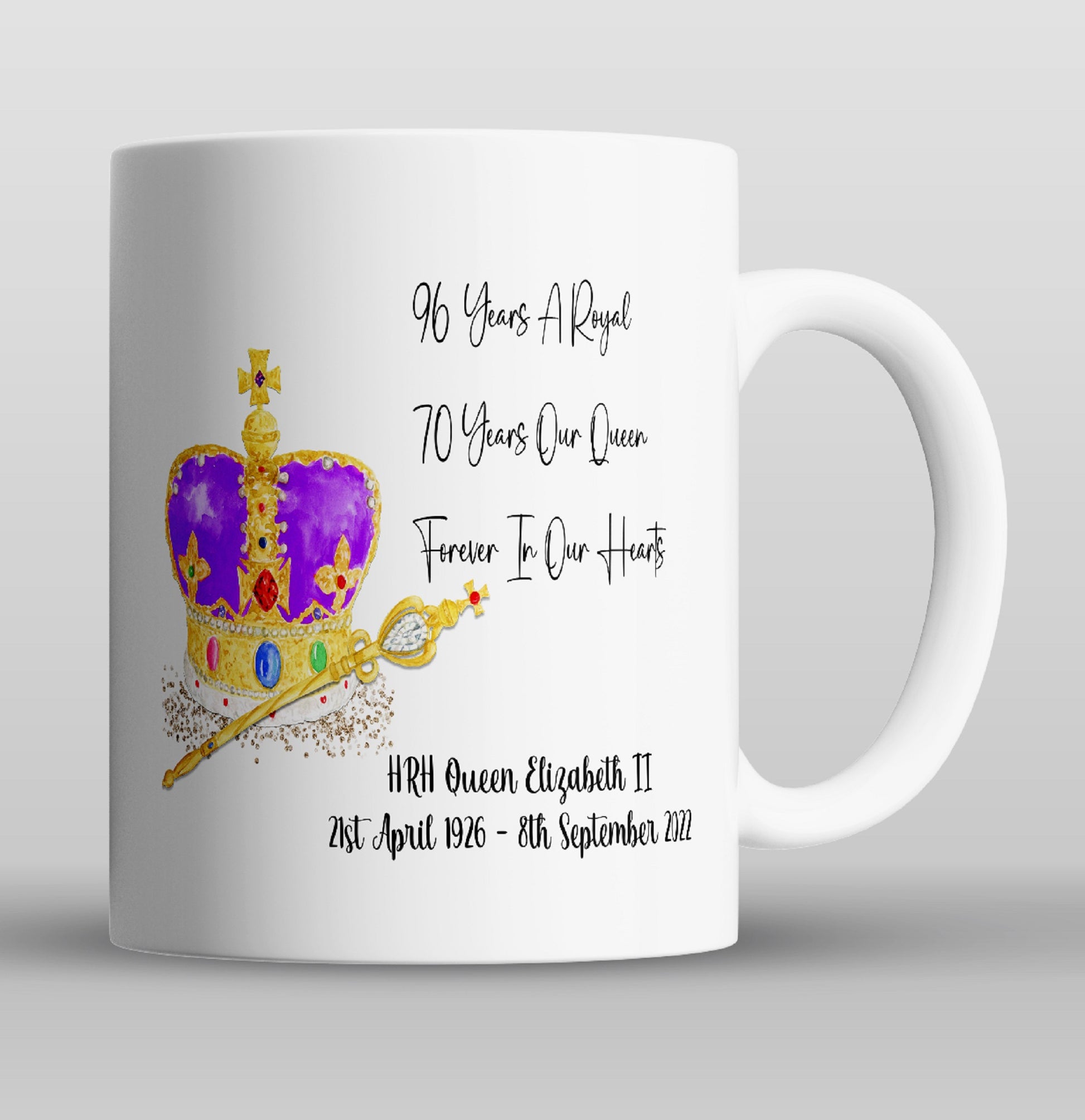  Queen Elizabeth II Memorial Mug by Free Spirit Accessories sold by Free Spirit Accessories