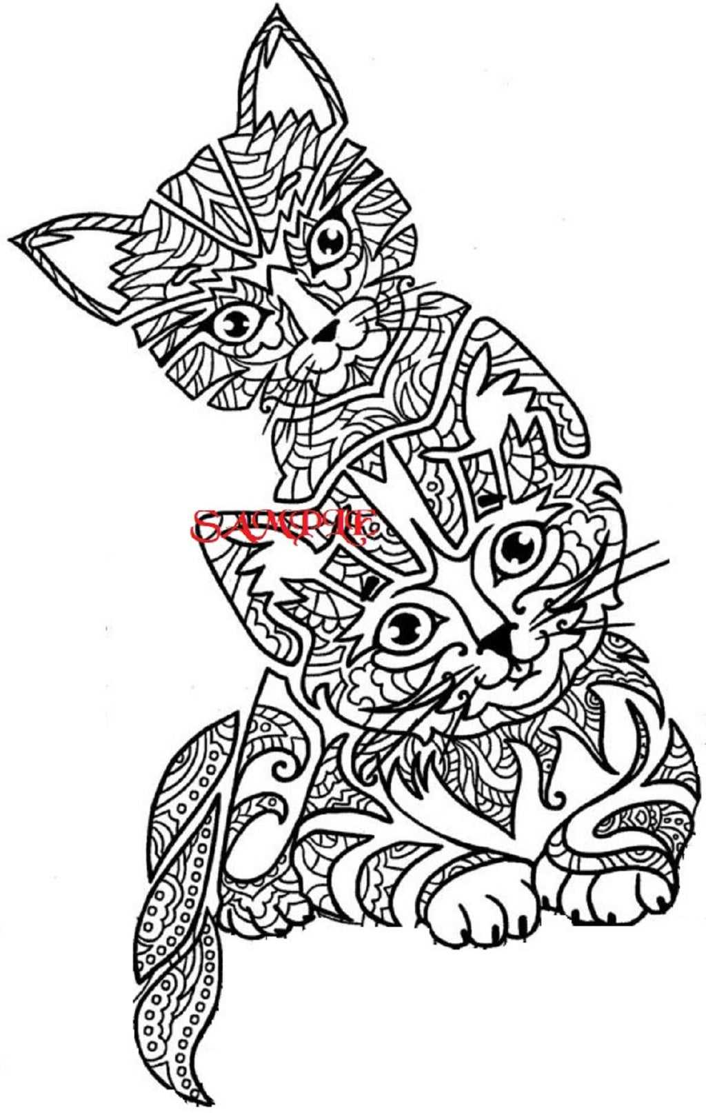  Cross Stitch Chart of Two Tribal Kittens  PDF/Printed Chart by Cross Stitch Chart Heaven sold by Free Spirit Accessories