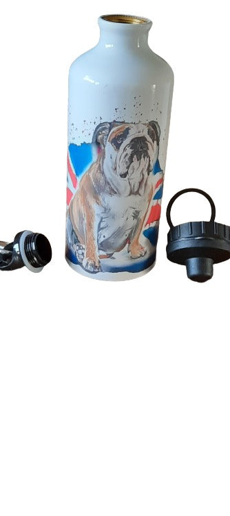  British Bulldog and Flag Water Bottle by Free Spirit Accessories sold by Free Spirit Accessories