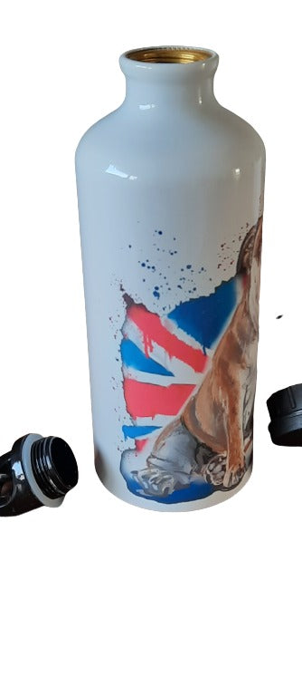  British Bulldog and Flag Water Bottle by Free Spirit Accessories sold by Free Spirit Accessories