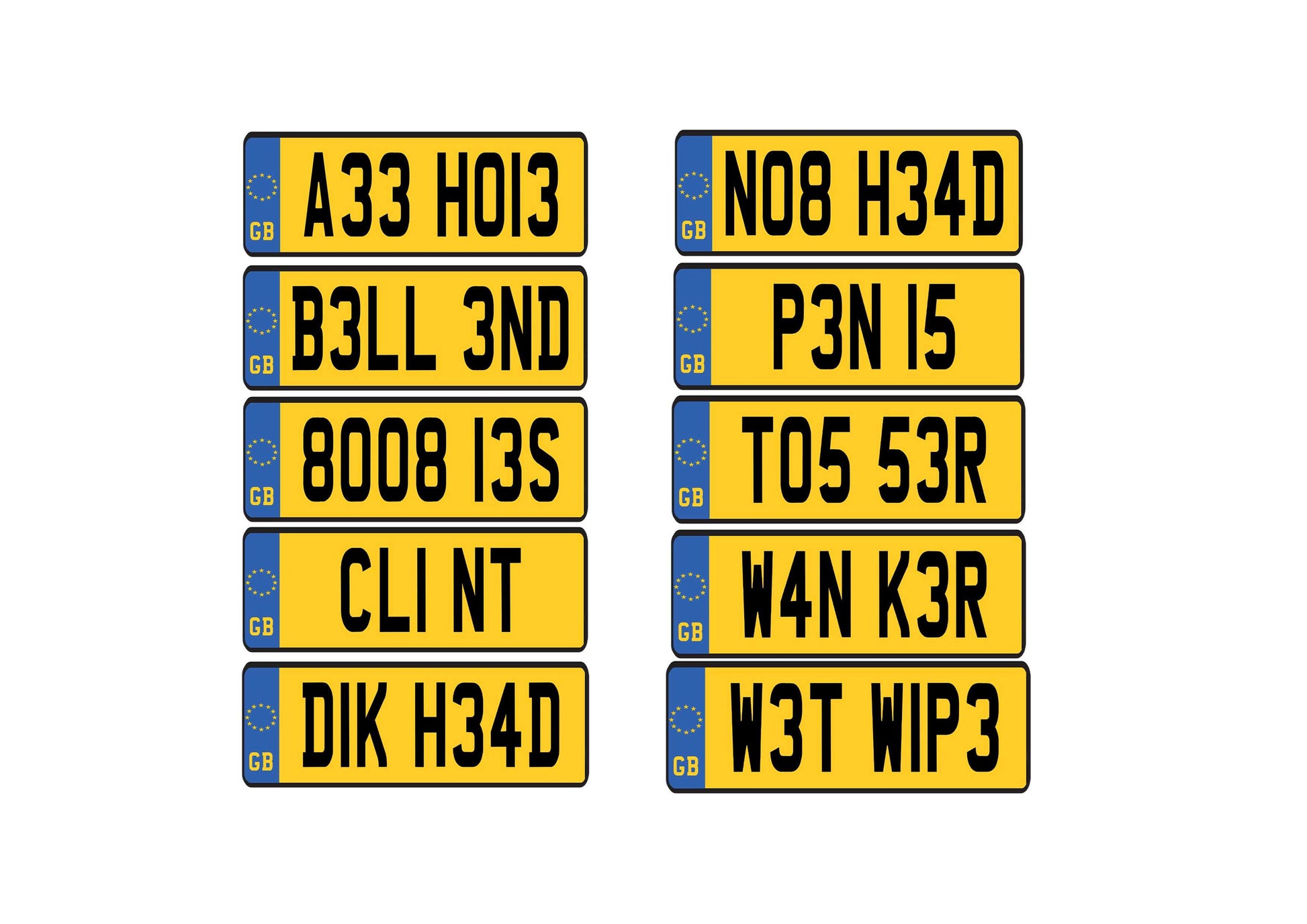  Insult Number Plate Coffee Mug in Various Designs by Free Spirit Accessories sold by Free Spirit Accessories