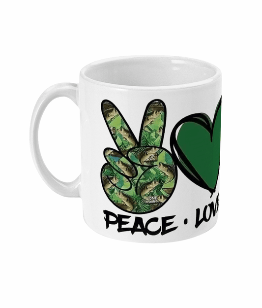  Peace Love Fishing Mug by Free Spirit Accessories sold by Free Spirit Accessories