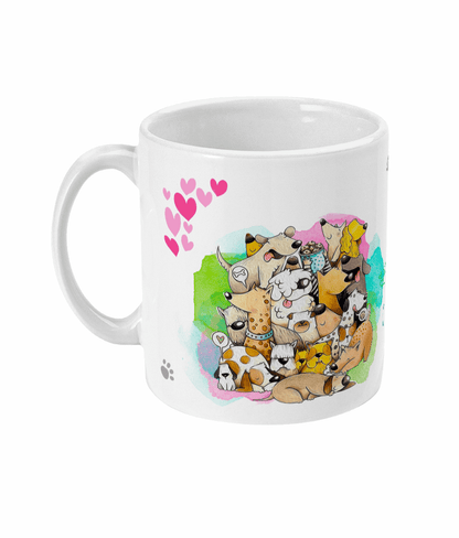  Love and a Dog or Five Mug by Free Spirit Accessories sold by Free Spirit Accessories
