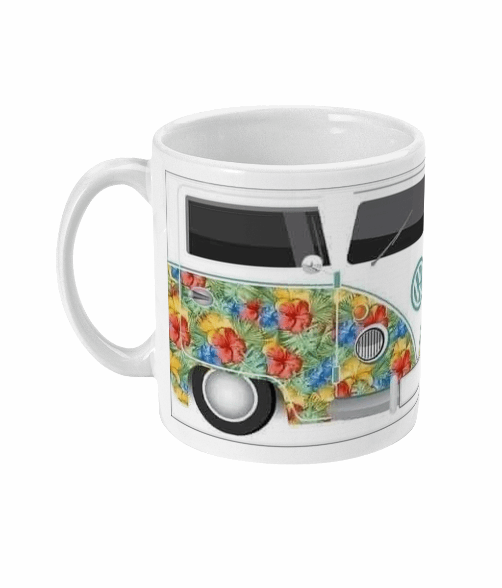  Floral Campervan Mug by Free Spirit Accessories sold by Free Spirit Accessories