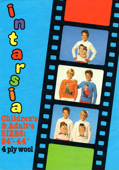  Laurel and Hardy Jumper Knitting Pattern by Cross Stitch Chart Heaven sold by Free Spirit Accessories