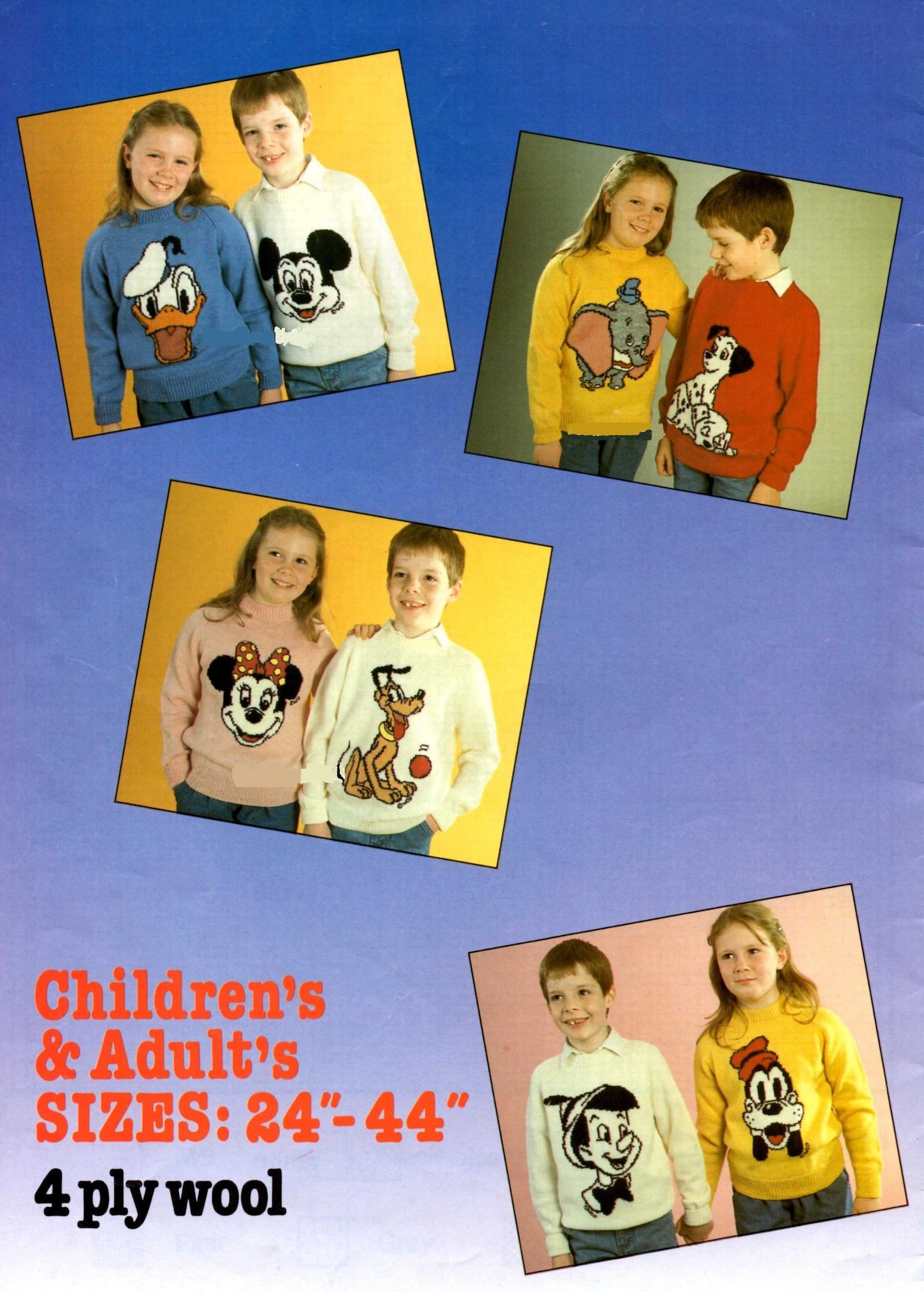  Mickey, Minnie, Goofy and Many More Jumper Knitting Pattern by Cross Stitch Chart Heaven sold by Free Spirit Accessories