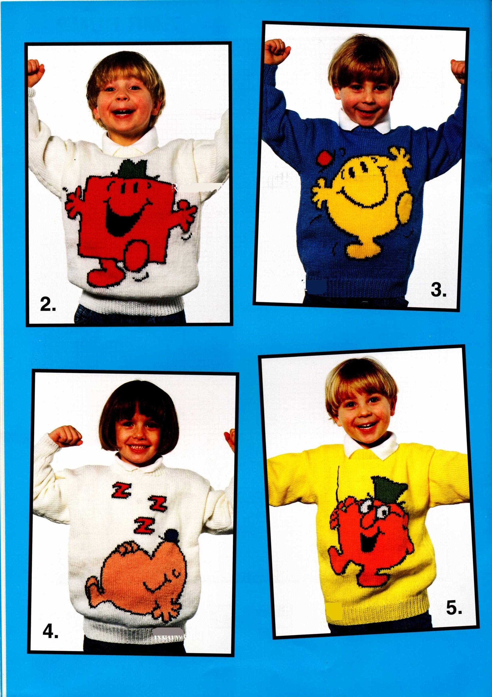  Mr Men Jumper Knitting Pattern by Cross Stitch Chart Heaven sold by Free Spirit Accessories