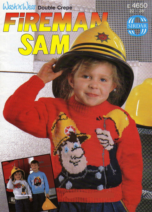  Fireman Sam 1 Jumper Knitting Pattern by Cross Stitch Chart Heaven sold by Free Spirit Accessories