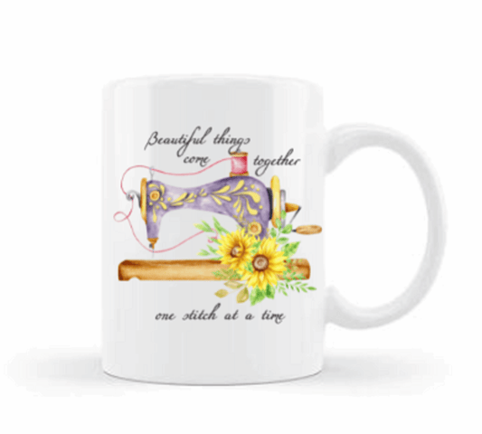  Beautiful Vintage Sewing Machine Mug by Free Spirit Accessories sold by Free Spirit Accessories