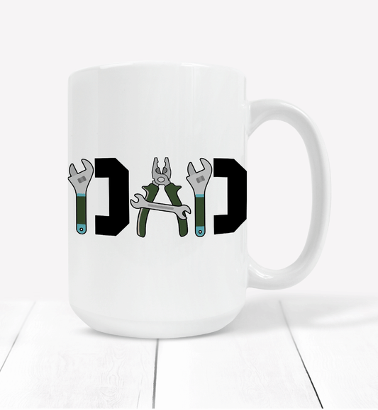  Dad Made of Tools Fathers Day Mug by Free Spirit Accessories sold by Free Spirit Accessories
