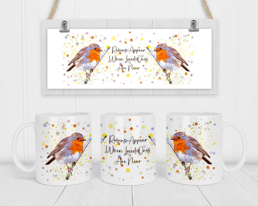 Watercolour Robins Appear Coffee Mug by Free Spirit Accessories sold by Free Spirit Accessories