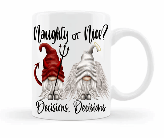  Naughty or Nice Gnomes Coffee Mug by Free Spirit Accessories sold by Free Spirit Accessories