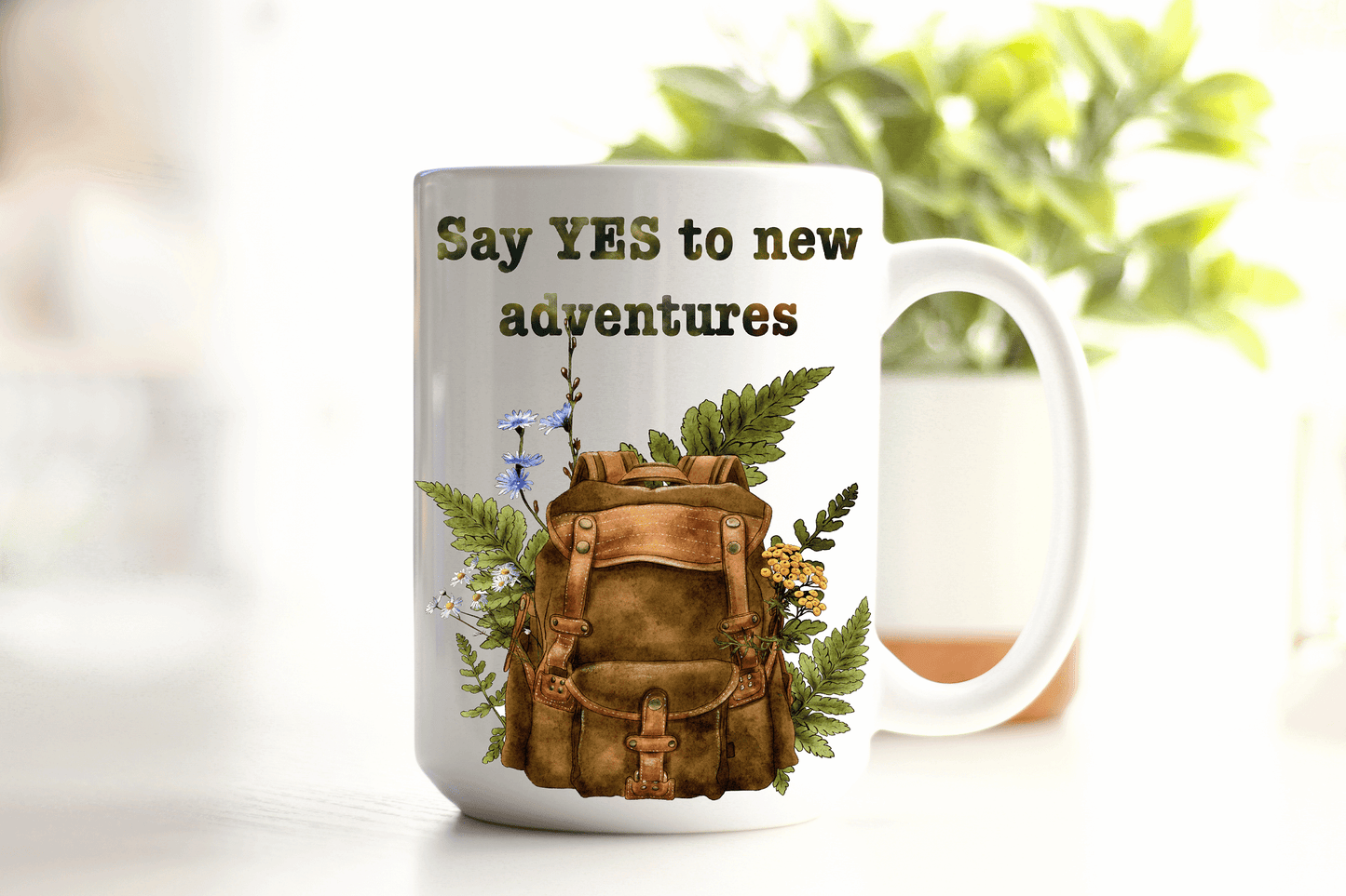  Say Yes To New Adventures Mug by Free Spirit Accessories sold by Free Spirit Accessories