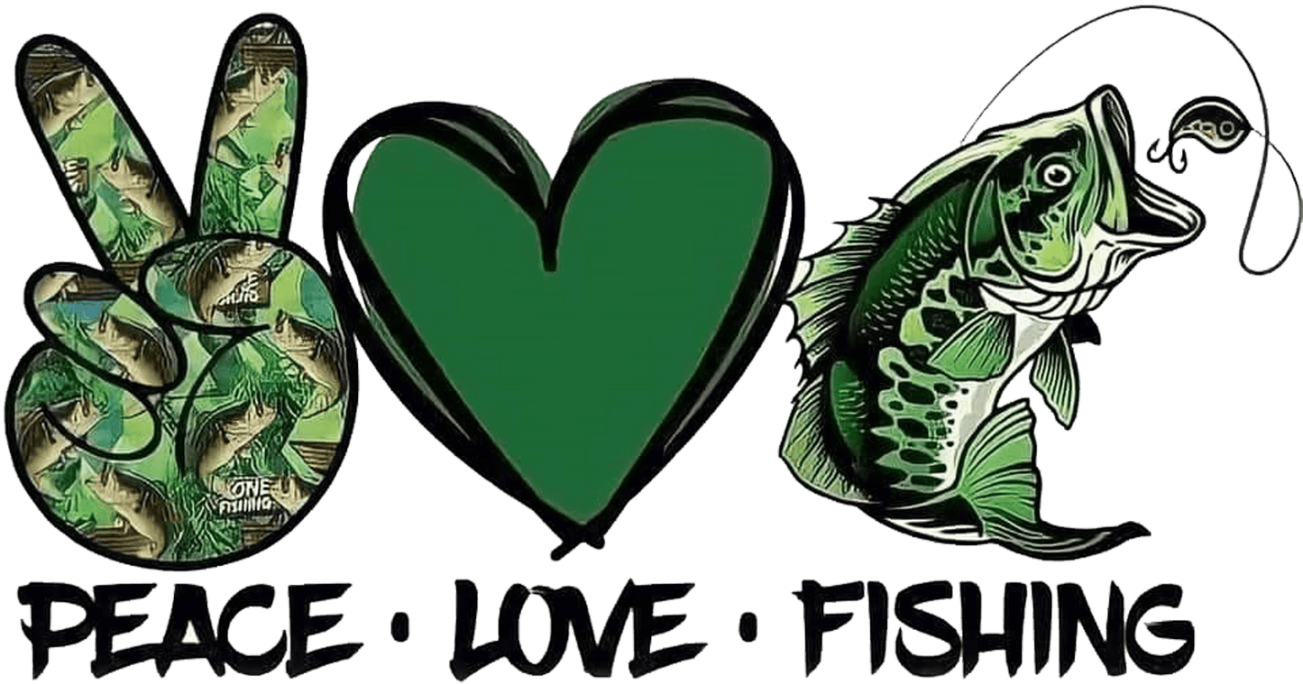  Peace Love Fishing Mug by Free Spirit Accessories sold by Free Spirit Accessories