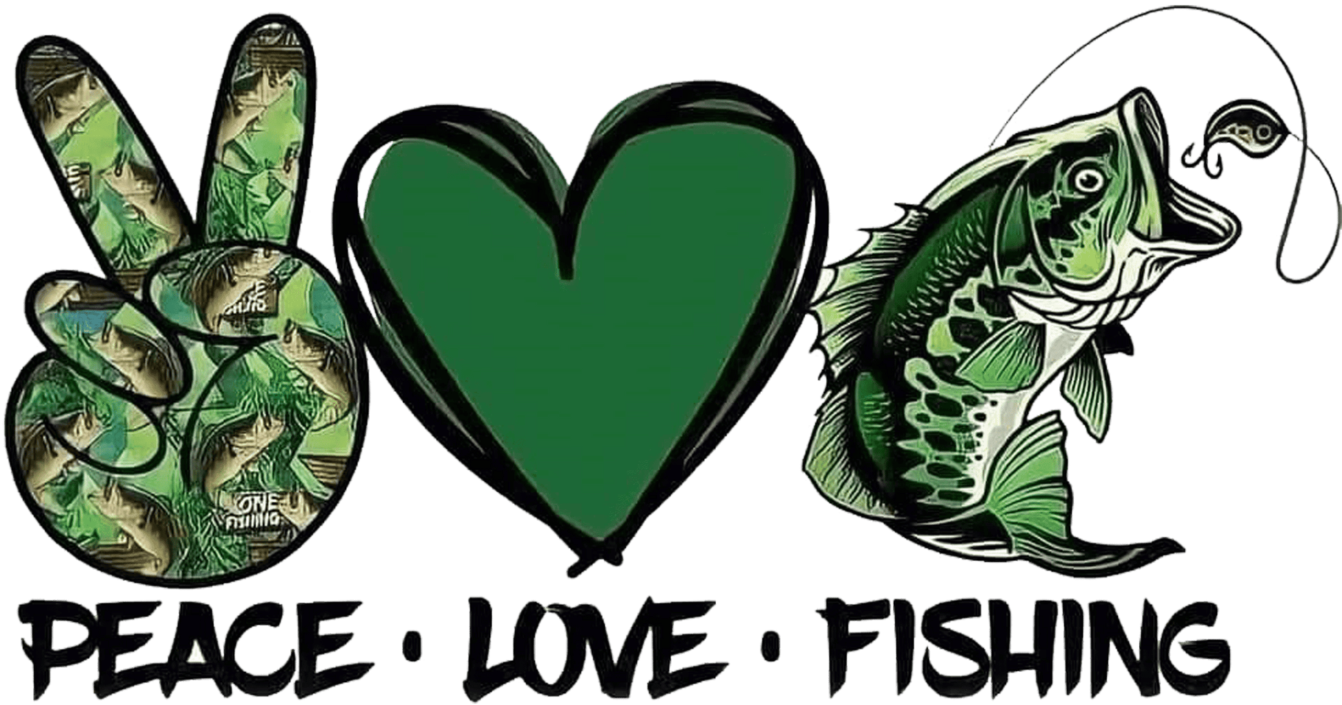  Peace Love Fishing Mug by Free Spirit Accessories sold by Free Spirit Accessories