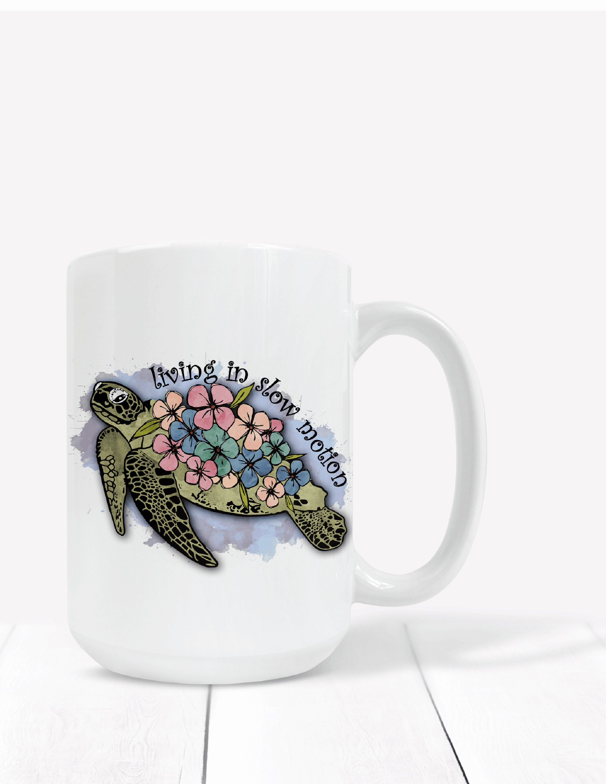  Living In Slow Motion Turtle Mug by Free Spirit Accessories sold by Free Spirit Accessories