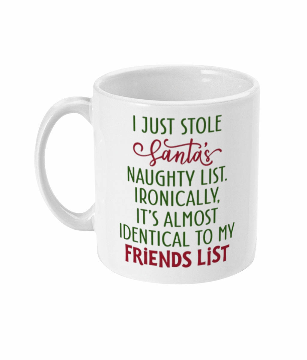  Santa's Naughty List Coffee or Tea Mug by Free Spirit Accessories sold by Free Spirit Accessories