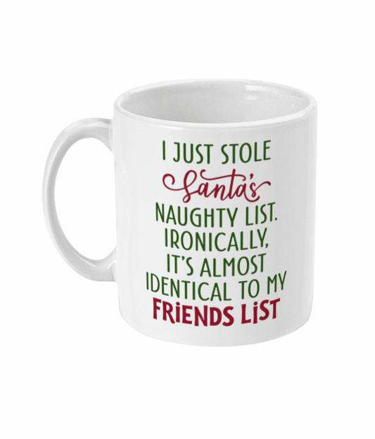  Santa's Naughty List Coffee or Tea Mug by Free Spirit Accessories sold by Free Spirit Accessories