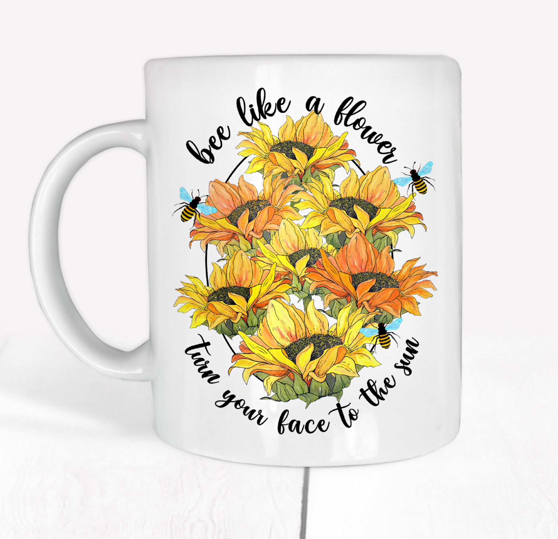  Bee Like a Flower Coffee Mug by Free Spirit Accessories sold by Free Spirit Accessories
