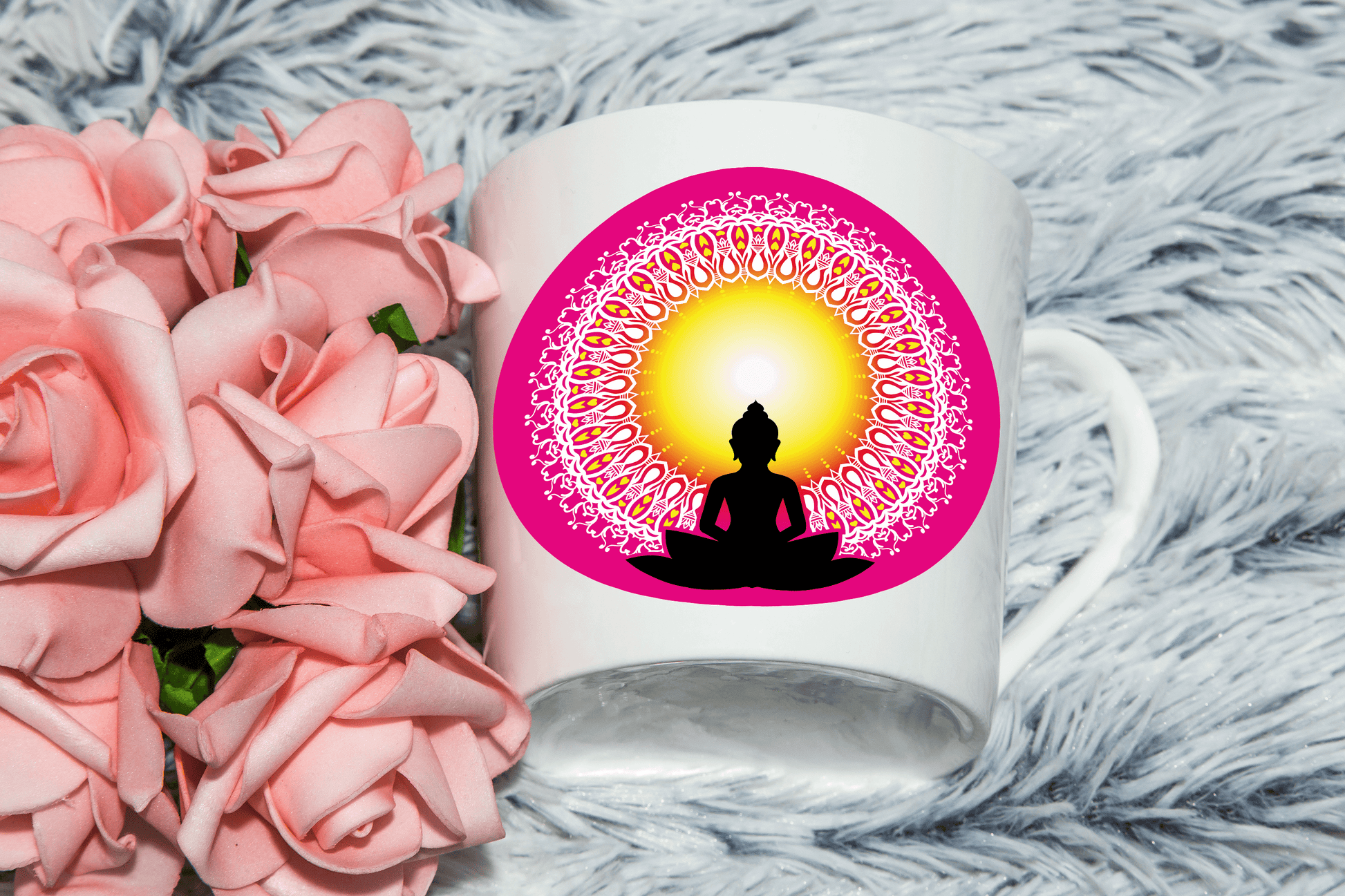  Beautiful Buddha Mandella Mug by Free Spirit Accessories sold by Free Spirit Accessories