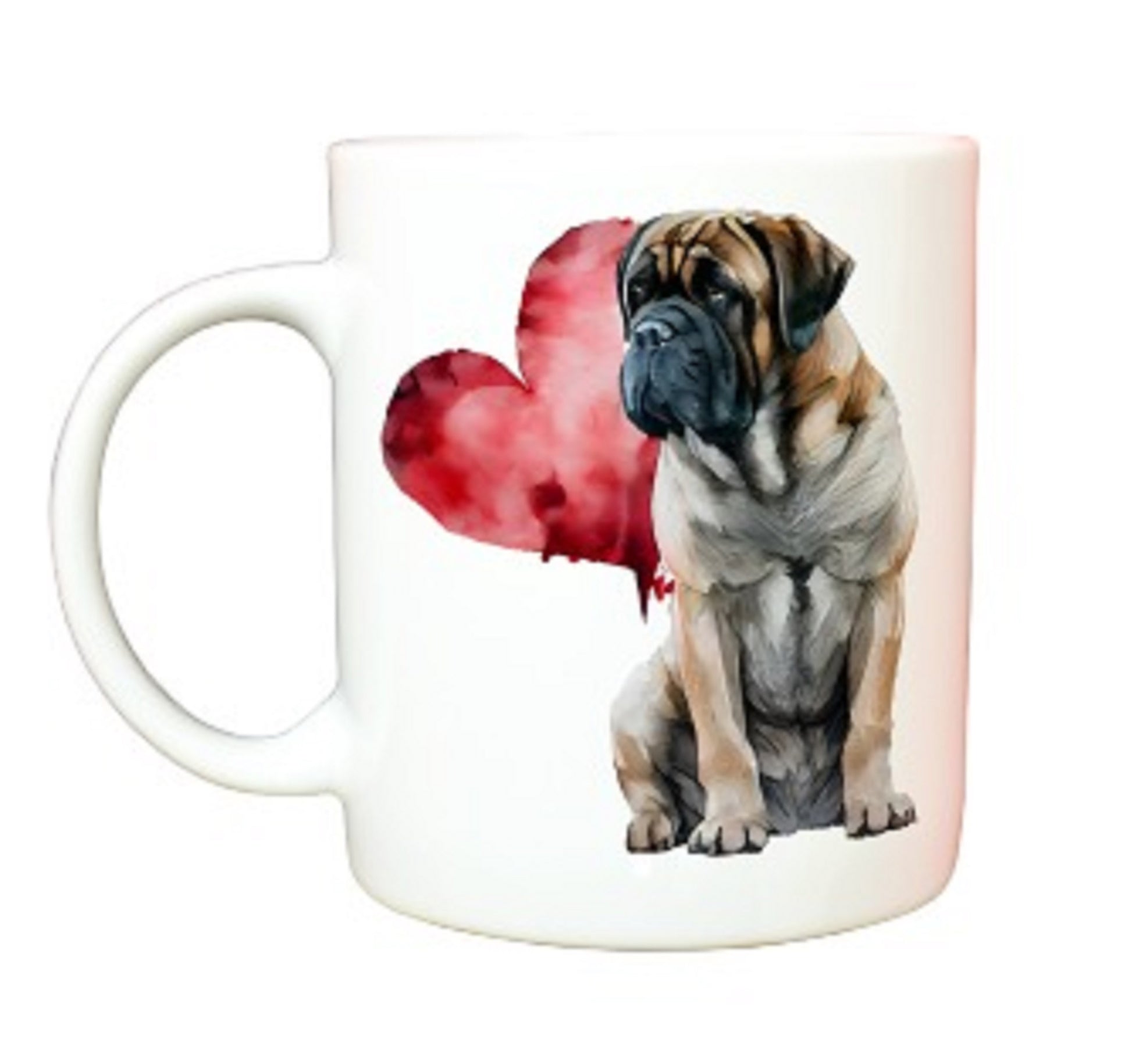  Bull Mastiff Dog and Heart Mug by Free Spirit Accessories sold by Free Spirit Accessories
